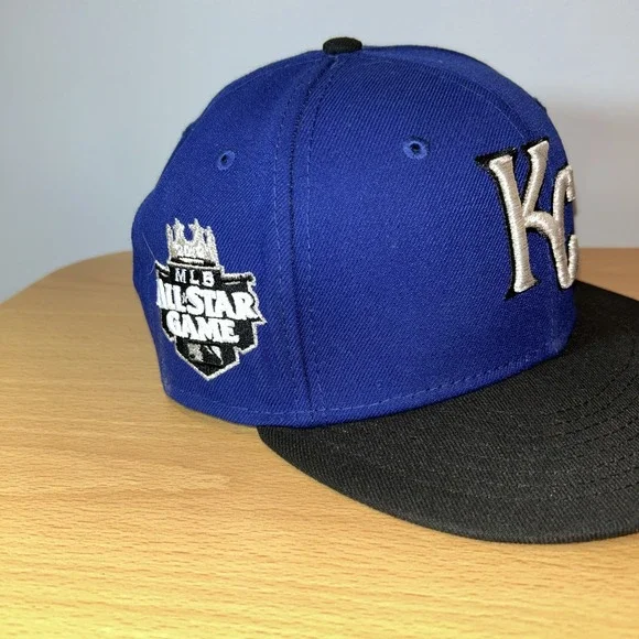 Kansas City Royals 2012 All Star Game New Era 59FIFTY Fitted Blue Hat Size 7 1/8 - Picture 2 of 7